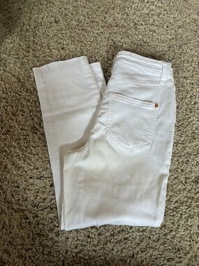 INC White High Rise Skinny Crop Jean